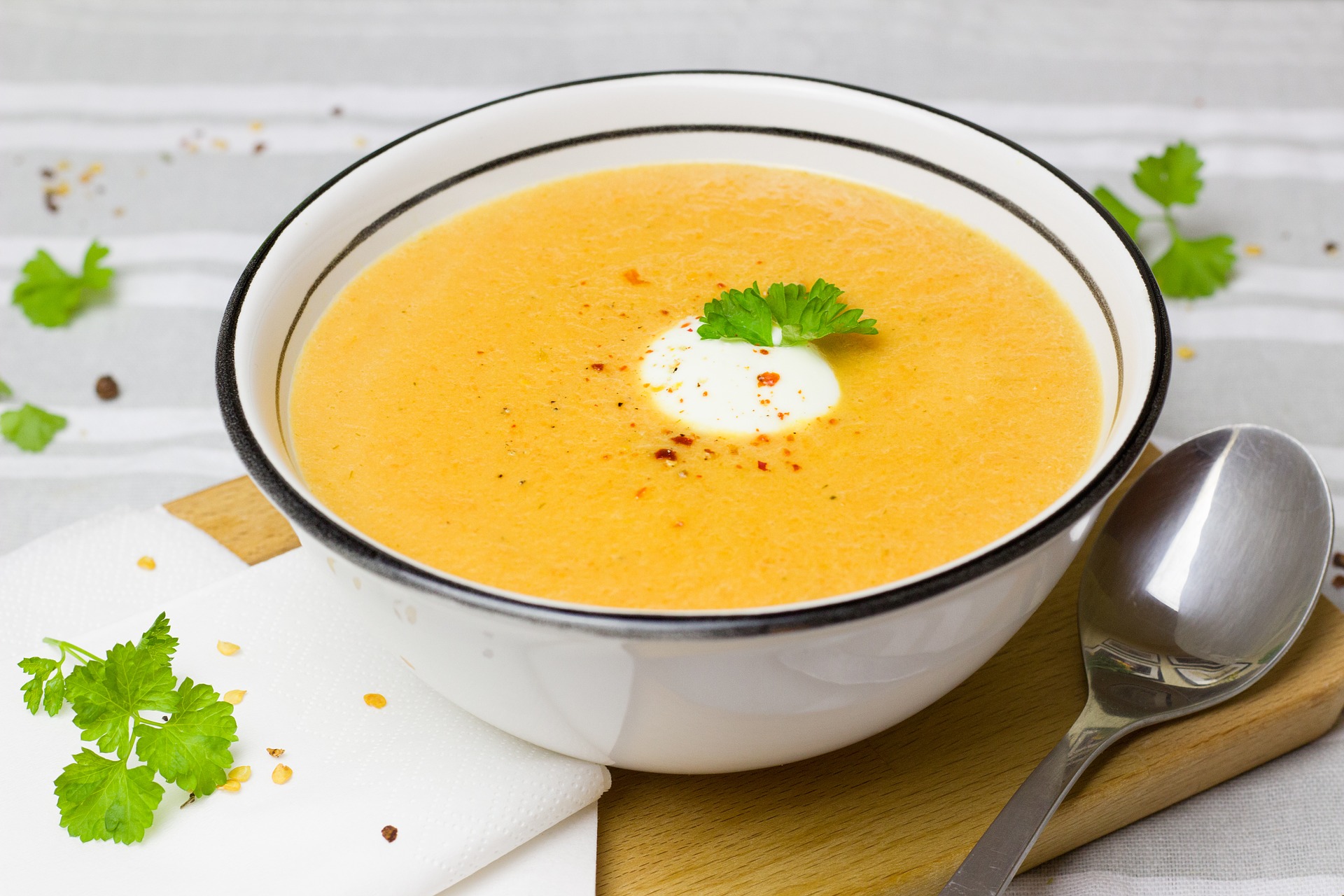Karottencremesuppe mit Ingwer