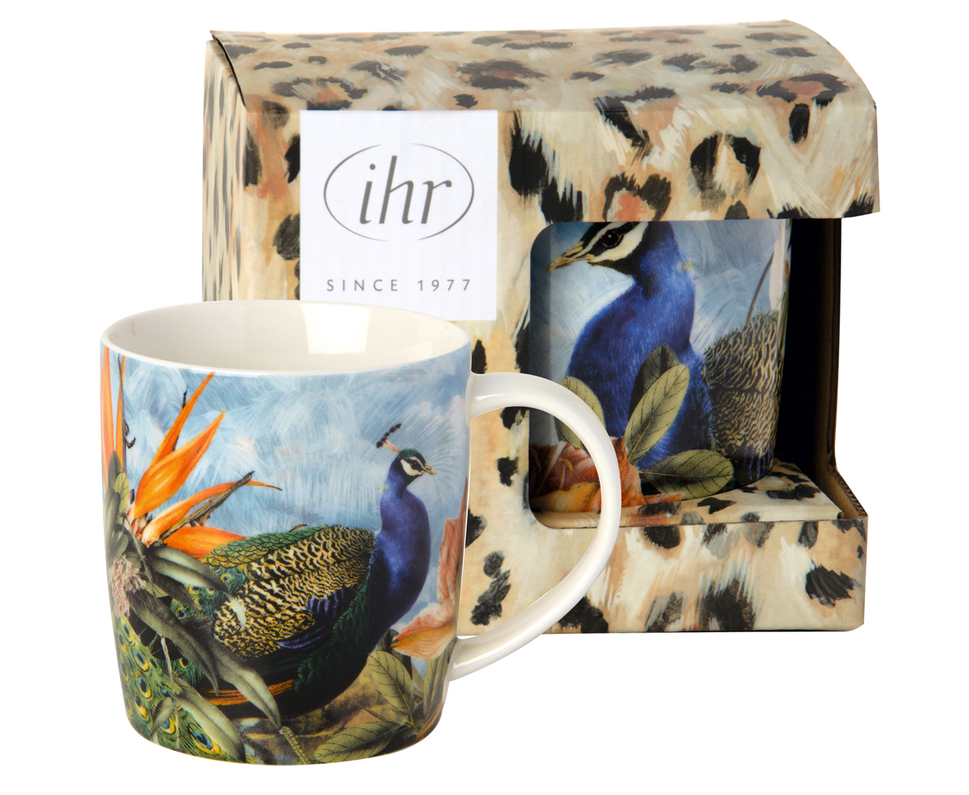 Porzellanbecher Paradiesvogel